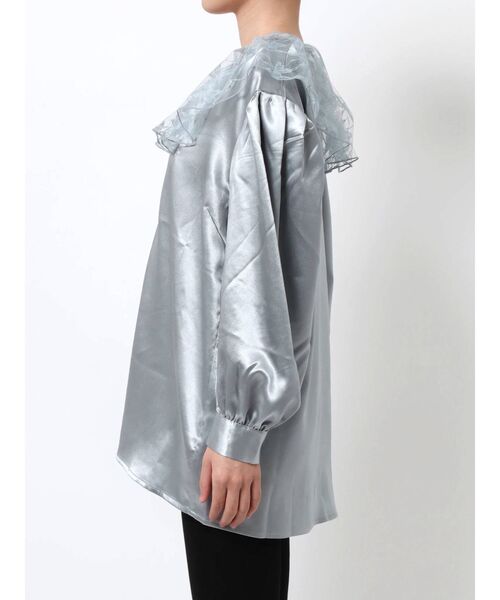 jouetie（ジュエティ）の「ボリュームレースカラーブラウス（シャツ/ブラウス・レディース・ブルー/アイボリー/ブラック・MEDIUM）」の21枚目の写真