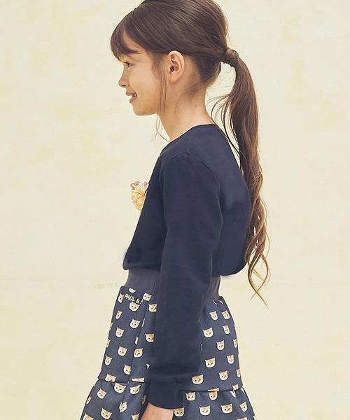 PAUL&JOE(ポールアンドジョー)の「PAUL & JOE(ポール & ジョー) Kids & Junior フラワーネコロンT(Tシャツ/カットソー・キッズ・ホワイト/ラベンダー/ネイビー・140cm/150cm/110cm/120cm/130cm)」の14枚目の写真