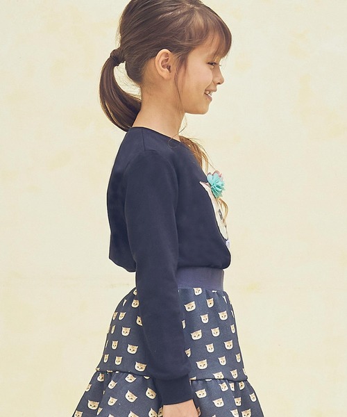 PAUL&JOE(ポールアンドジョー)の「PAUL & JOE(ポール & ジョー) Kids & Junior フラワーネコロンT(Tシャツ/カットソー・キッズ・ホワイト/ラベンダー/ネイビー・140cm/150cm/110cm/120cm/130cm)」の12枚目の写真