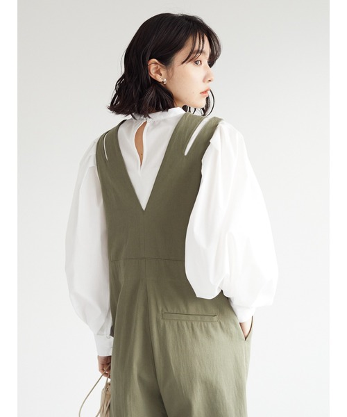 KBF（ケイビーエフ）の「KBF.デザインコンビネゾン（つなぎ/オールインワン・レディース・カーキ/ネイビー・FREE）」の8枚目の写真