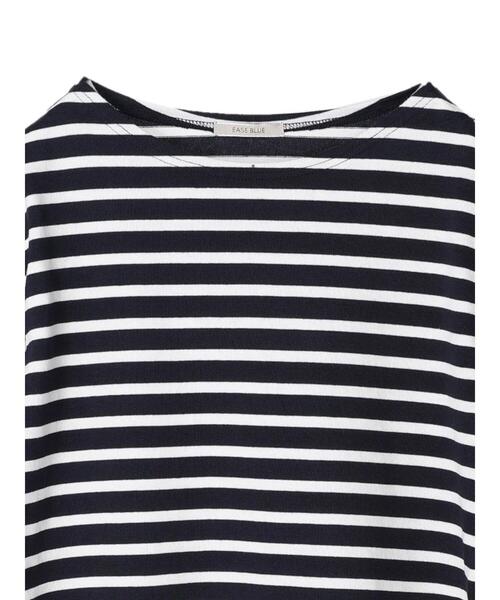 Green　Parks（グリーンパークス）の「サイドリボンスリットプルオーバー（Tシャツ/カットソー・レディース・オフホワイト/ダークネイビー・FREE）」の10枚目の写真