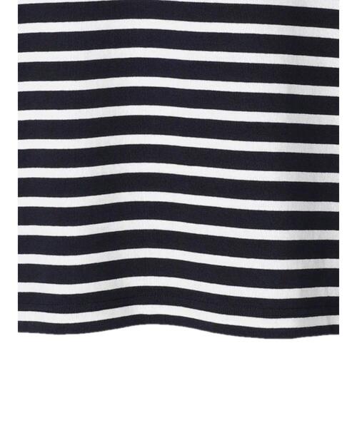 Green　Parks（グリーンパークス）の「サイドリボンスリットプルオーバー（Tシャツ/カットソー・レディース・オフホワイト/ダークネイビー・FREE）」の8枚目の写真