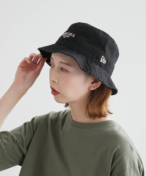 NEW ERA（ニューエラ）の「【NEW ERA(R)/ニューエラ別注】ロゴ刺繍ツイルハット（ハット・レディース・ブラック/キナリ・FREE）」の9枚目の写真