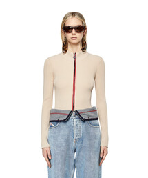 DIESEL | レディース 長袖 ニット カーディガン フロントジップ ライトジャケット(ニット/セーター)