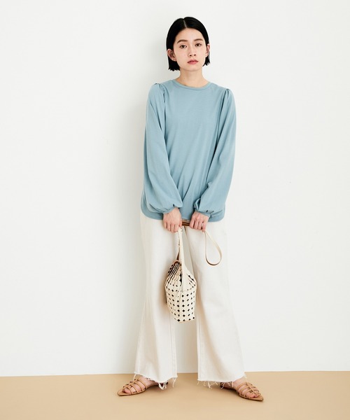 Adam et Rope&#39; - ADAM ET ROPE アダムエロペ　ボリュームスリーブＴシャツ Adam et rope' アダムエロペ ボリュームスリーブTシャツ