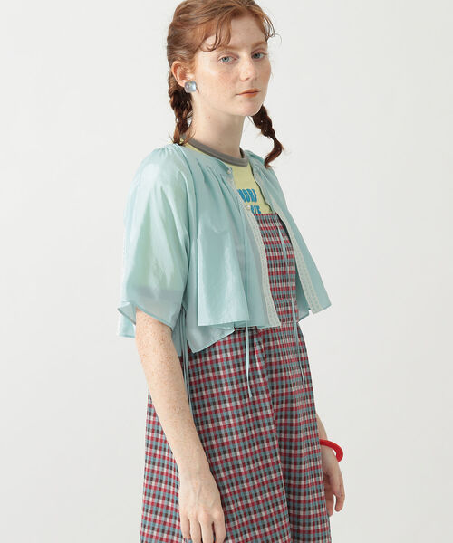 BEAMS BOY（ビームスボーイ）の「BEAMS BOY / ポリエステル サテン レース ボレロ（シャツ/ブラウス・レディース・ミント/ピンク・FREE）」の11枚目の写真