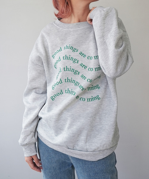 c.u.l（シーユーエル）の「オーバーサイズデザインプリントスウェット culw179（スウェット・レディース・ブラック/ライトグレー/ホワイト・FREE）」の10枚目の写真