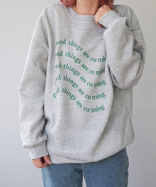 c.u.l（シーユーエル）の「オーバーサイズデザインプリントスウェット culw179（スウェット・レディース・ブラック/ライトグレー/ホワイト・FREE）」の15枚目の写真