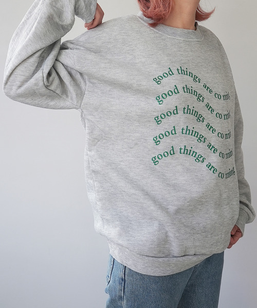 c.u.l（シーユーエル）の「オーバーサイズデザインプリントスウェット culw179（スウェット・レディース・ブラック/ライトグレー/ホワイト・FREE）」の17枚目の写真