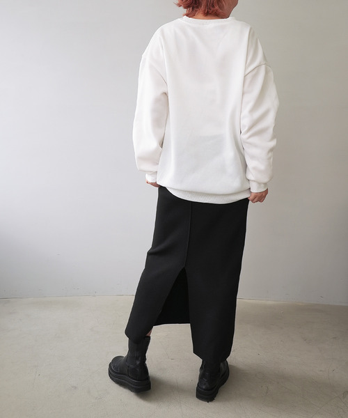 c.u.l（シーユーエル）の「オーバーサイズデザインプリントスウェット culw179（スウェット・レディース・ブラック/ライトグレー/ホワイト・FREE）」の20枚目の写真