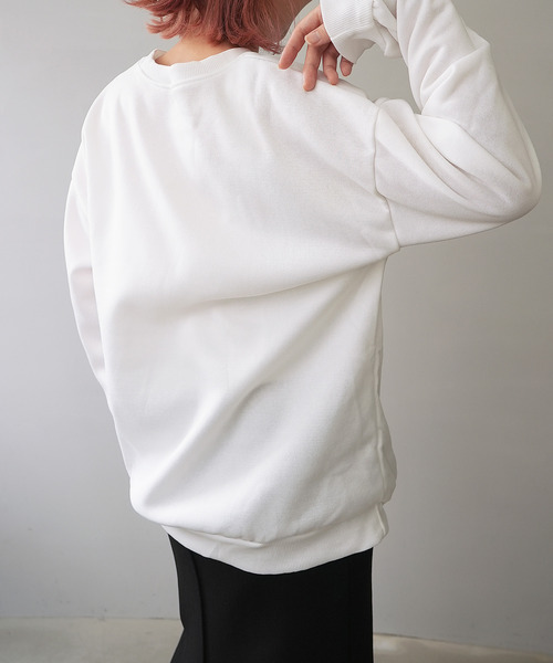 c.u.l（シーユーエル）の「オーバーサイズデザインプリントスウェット culw179（スウェット・レディース・ブラック/ライトグレー/ホワイト・FREE）」の21枚目の写真