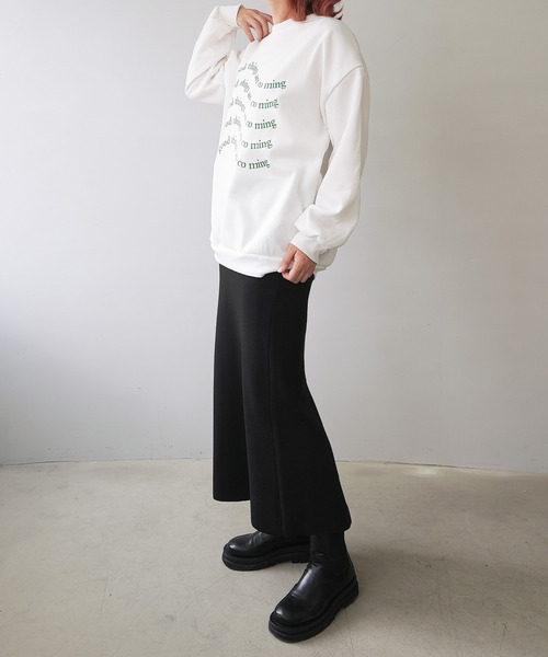 c.u.l（シーユーエル）の「オーバーサイズデザインプリントスウェット culw179（スウェット・レディース・ブラック/ライトグレー/ホワイト・FREE）」の22枚目の写真
