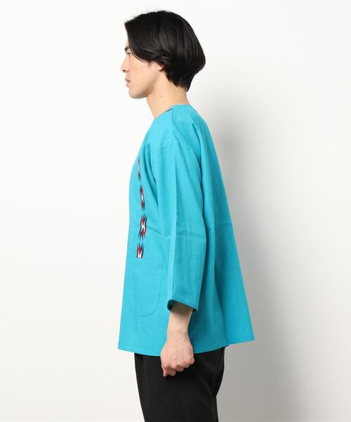 チャイハネ（チャイハネ）の「【チャイハネ】サンダー刺繍MEN'Sトップス（その他トップス・メンズ・ベージュ/パープル/ネイビー/ターコイズブルー/グリーン/マスタード・FREE）」の9枚目の写真