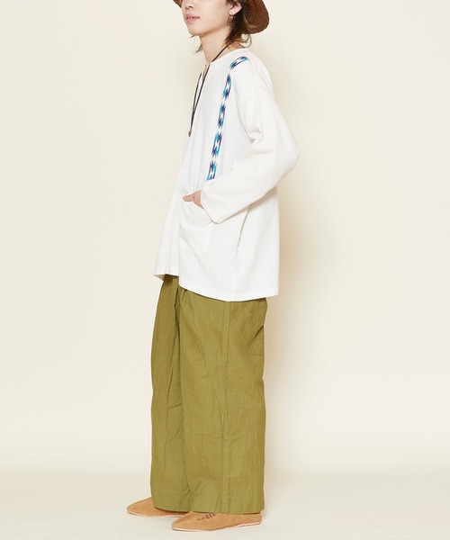 チャイハネ（チャイハネ）の「【チャイハネ】サンダー刺繍MEN'Sトップス（その他トップス・メンズ・ベージュ/パープル/ネイビー/ターコイズブルー/グリーン/マスタード・FREE）」の13枚目の写真