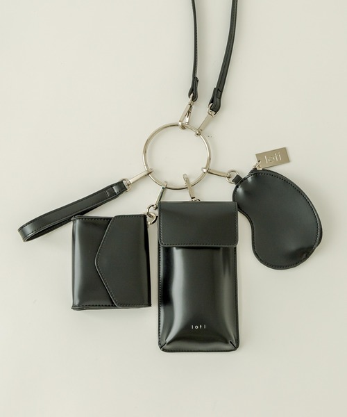 loti(ロティ)の「WEB限定 loti リングビーンズマルチセットBAG(ショルダーバッグ・レディース・ブラック/ブラウン/オフホワイト・ONE SIZE)」の9枚目の写真