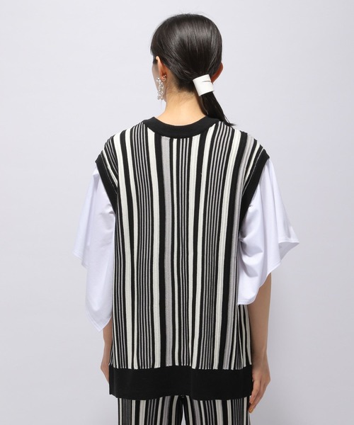HARE（ハレ）の「ストライプニットSETUP(HARE)（セットアップ）」 - WEAR