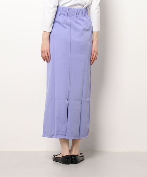 LAGLAIA（ラグライア）の「【sifflement】度詰め天竺バックスリットSK（スカート・レディース・グリーン/パープル/ホワイト・FREE）」の4枚目の写真