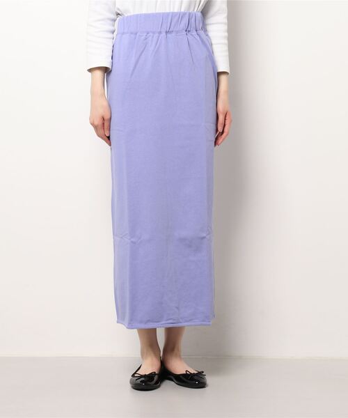 LAGLAIA（ラグライア）の「【sifflement】度詰め天竺バックスリットSK（スカート・レディース・グリーン/パープル/ホワイト・FREE）」の9枚目の写真