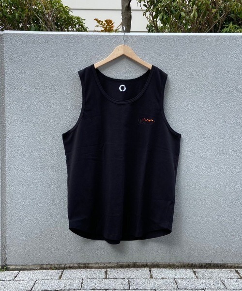 MANASTASH（マナスタッシュ）の「MANASTASH/マナスタッシュ　MS Circle logo tanktop　MSサークルロゴタンクトップ（タンクトップ・メンズ・ホワイト/ブラック・MEDIUM/LARGE）」の2枚目の写真