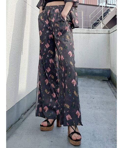 GYDA（ジェイダ）の「【セットアップ着用可】ORIGINAL BEACH PATTERN パンツ（その他パンツ・レディース・オフホワイト/チャコールグレー・FREE）」の2枚目の写真