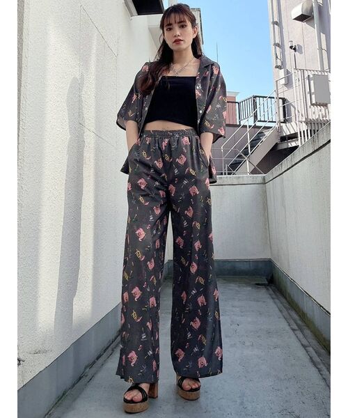 GYDA（ジェイダ）の「【セットアップ着用可】ORIGINAL BEACH PATTERN パンツ（その他パンツ・レディース・オフホワイト/チャコールグレー・FREE）」の9枚目の写真