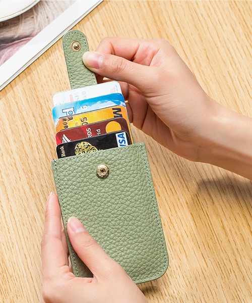 aimoha（アイモハ）の「無地カードケース（カードケース・レディース・レッド/イエロー/ライトグリーン/ブルー/オレンジ/グレー/チョコ/インディゴブルー/ブラック/オフホワイト/ピンク・FREE）」の6枚目の写真