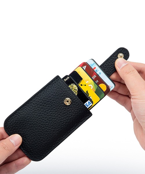 aimoha（アイモハ）の「無地カードケース（カードケース・レディース・レッド/イエロー/ライトグリーン/ブルー/オレンジ/グレー/チョコ/インディゴブルー/ブラック/オフホワイト/ピンク・FREE）」の3枚目の写真