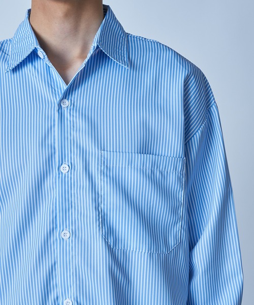 SETUP7(セットアップセブン)の「押さえておきたい定番柄。【SETUP7】ストライプシャツ SCCH109(シャツ/ブラウス・メンズ・ブルー/グレー・FREE)」の10枚目の写真