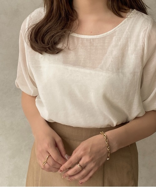 apres jour clair(アプレジュールクレア)の「【apres jour clair】シアープルオーバー【ZOZOTOWN限定アイテム】(シャツ/ブラウス・レディース・ホワイト/ライトベージュ・X-LARGE/フリー)」の6枚目の写真