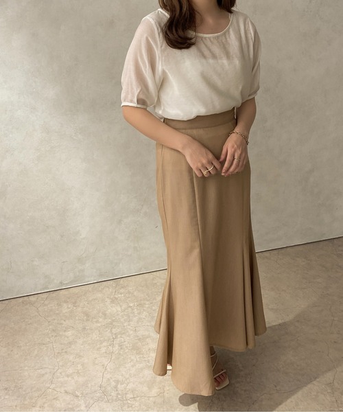 apres jour clair(アプレジュールクレア)の「【apres jour clair】シアープルオーバー【ZOZOTOWN限定アイテム】(シャツ/ブラウス・レディース・ホワイト/ライトベージュ・X-LARGE/フリー)」の8枚目の写真