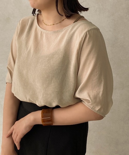 apres jour clair(アプレジュールクレア)の「【apres jour clair】シアープルオーバー【ZOZOTOWN限定アイテム】(シャツ/ブラウス・レディース・ホワイト/ライトベージュ・X-LARGE/フリー)」の10枚目の写真