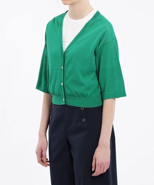 マッキントッシュフィロソフィー ウォッシャブル シアーカーディガン 綿 MACKINTOSH PHILOSOPHY(マッキントッシュ フィロソフィー)の「Vネックシアー