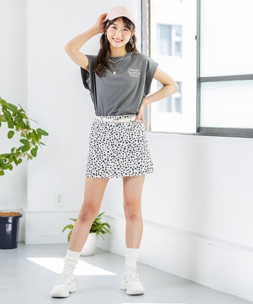 repipi armario（レピピ アルマリオ）の「【接触冷感】ソデリブバックキリカエTシャツ（Tシャツ/カットソー・キッズ・ホワイト/チャコールグレー/グリーン系その他/ピンク系その他/グレー/イエロー/ブルー系その他/オレンジ・SMALL/LARGE/MEDIUM）」の18枚目の写真