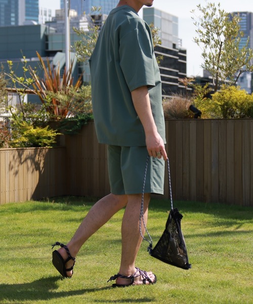 CIAOPANIC TYPY（チャオパニックティピー）の「▽配色ステッチラッシュガード（ラッシュガード・メンズ・チャコールグレー/オレンジ/グリーン・XL/L）」の9枚目の写真