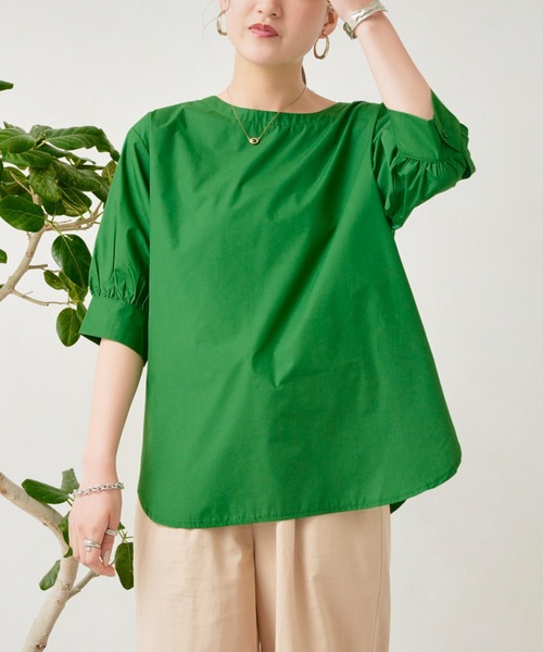 Chez toi（シェトワ）の「袖ボリュームブラウス（シャツ/ブラウス・レディース・ブラック/オフホワイト/ブルー/グリーン・FREE）」の20枚目の写真