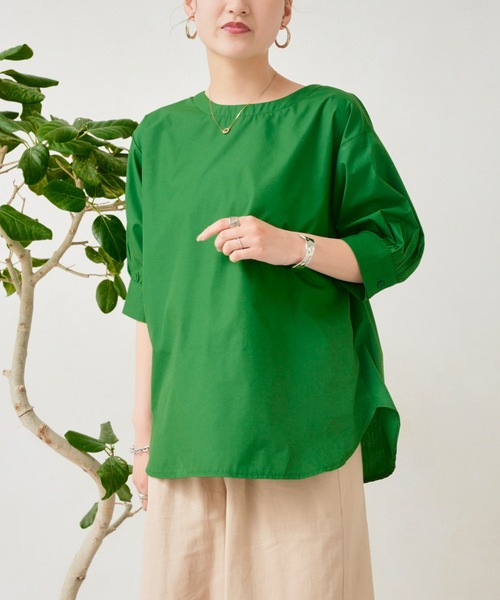 Chez toi（シェトワ）の「袖ボリュームブラウス（シャツ/ブラウス・レディース・ブラック/オフホワイト/ブルー/グリーン・FREE）」の21枚目の写真