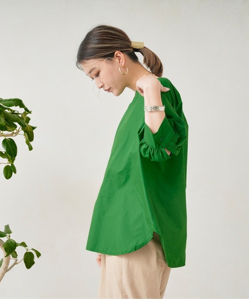 Chez toi（シェトワ）の「袖ボリュームブラウス（シャツ/ブラウス・レディース・ブラック/オフホワイト/ブルー/グリーン・FREE）」の22枚目の写真