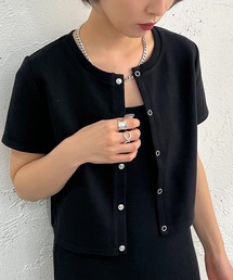 ドットボタンショートトップス【ZOZOTOWN限定アイテム】