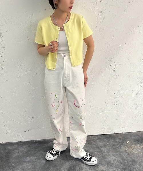 apres jour mignon（アプレジュールミニョン）の「ドットボタンショートトップス【ZOZOTOWN限定アイテム】（カーディガン/ボレロ・レディース・ブラック/ピンク/グリーン/アイボリー/ライトイエロー・X-LARGE/フリー）」の17枚目の写真
