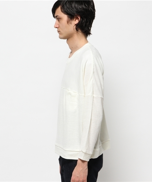 WHO'S WHO gallery（フーズフーギャラリー）の「【GIGGER】リブ編みプルオーバースウェット（スウェット・レディース・ホワイト/グレー/ブラック・MEDIUM/LARGE）」の5枚目の写真