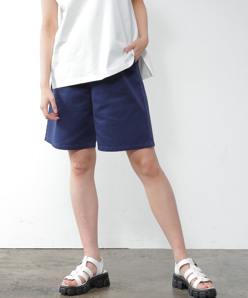 Honeys(ハニーズ)の「イージーハーフパンツ(スウェットパンツ・レディース・アイボリー/ブラック/カーキ/ネイビー/ベージュ・S/M/L)」の5枚目の写真