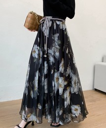 Diosfront | 花柄フレアロングスカート(スカート)