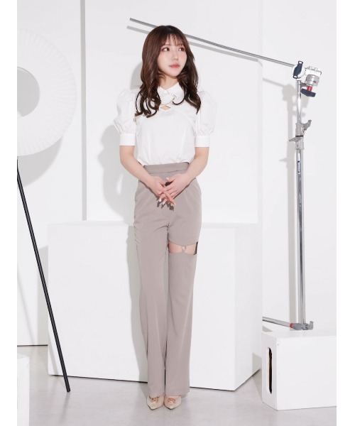 チェーンデザインパフショルシャツ　Darich チェーンデザインパフショルシャツ（シャツ/ブラウス）｜Darich