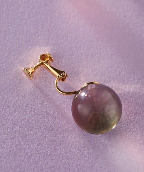 ear PAPILLONNER（イアパピヨネ）の「(WEB限定)ミスティーク玉イヤリング（イヤリング・レディース・ブルー/パープル/クリア/ピンク/バイオレット・FREE）」の16枚目の写真