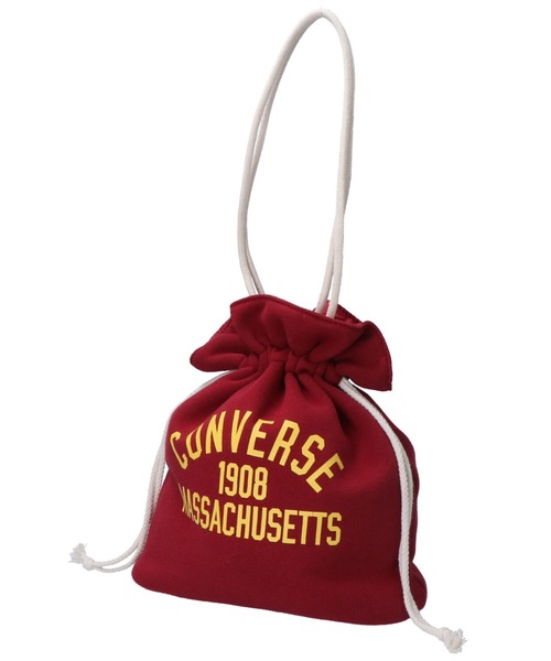 CONVERSE（コンバース）の「【CONVERSE/コンバース】COLLEGE LOGO POUCH BAG カレッジロゴポーチバッグ（ハンドバッグ・レディース・ネイビー/グリーン/チャコールグレー/レッド・FREE）」の4枚目の写真