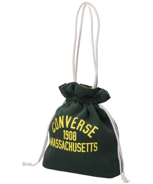CONVERSE（コンバース）の「【CONVERSE/コンバース】COLLEGE LOGO POUCH BAG カレッジロゴポーチバッグ（ハンドバッグ・レディース・ネイビー/グリーン/チャコールグレー/レッド・FREE）」の3枚目の写真