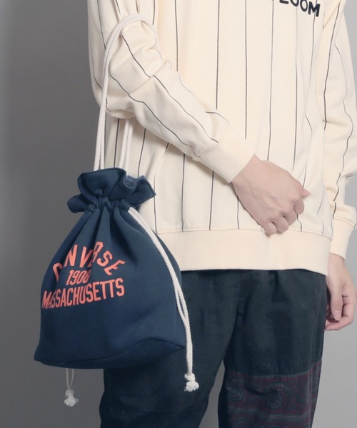 CONVERSE（コンバース）の「【CONVERSE/コンバース】COLLEGE LOGO POUCH BAG カレッジロゴポーチバッグ（ハンドバッグ・レディース・ネイビー/グリーン/チャコールグレー/レッド・FREE）」の13枚目の写真