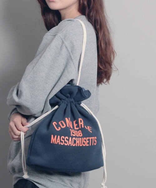 CONVERSE（コンバース）の「【CONVERSE/コンバース】COLLEGE LOGO POUCH BAG カレッジロゴポーチバッグ（ハンドバッグ・レディース・ネイビー/グリーン/チャコールグレー/レッド・FREE）」の14枚目の写真
