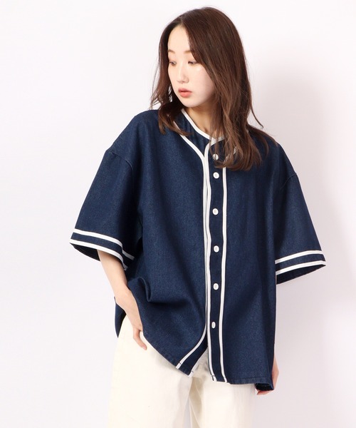 Revo.（レボ）の「Revo. デニムベースボールシャツ（シャツ/ブラウス