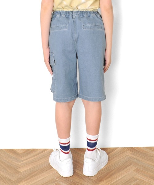GLAZOS（グラソス）の「接触冷感デニム・カーゴショートパンツ（デニムパンツ・キッズ・ブルー/ライトブルー・170cm/150cm/130cm/140cm/160cm）」の8枚目の写真